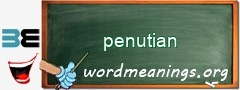 WordMeaning blackboard for penutian